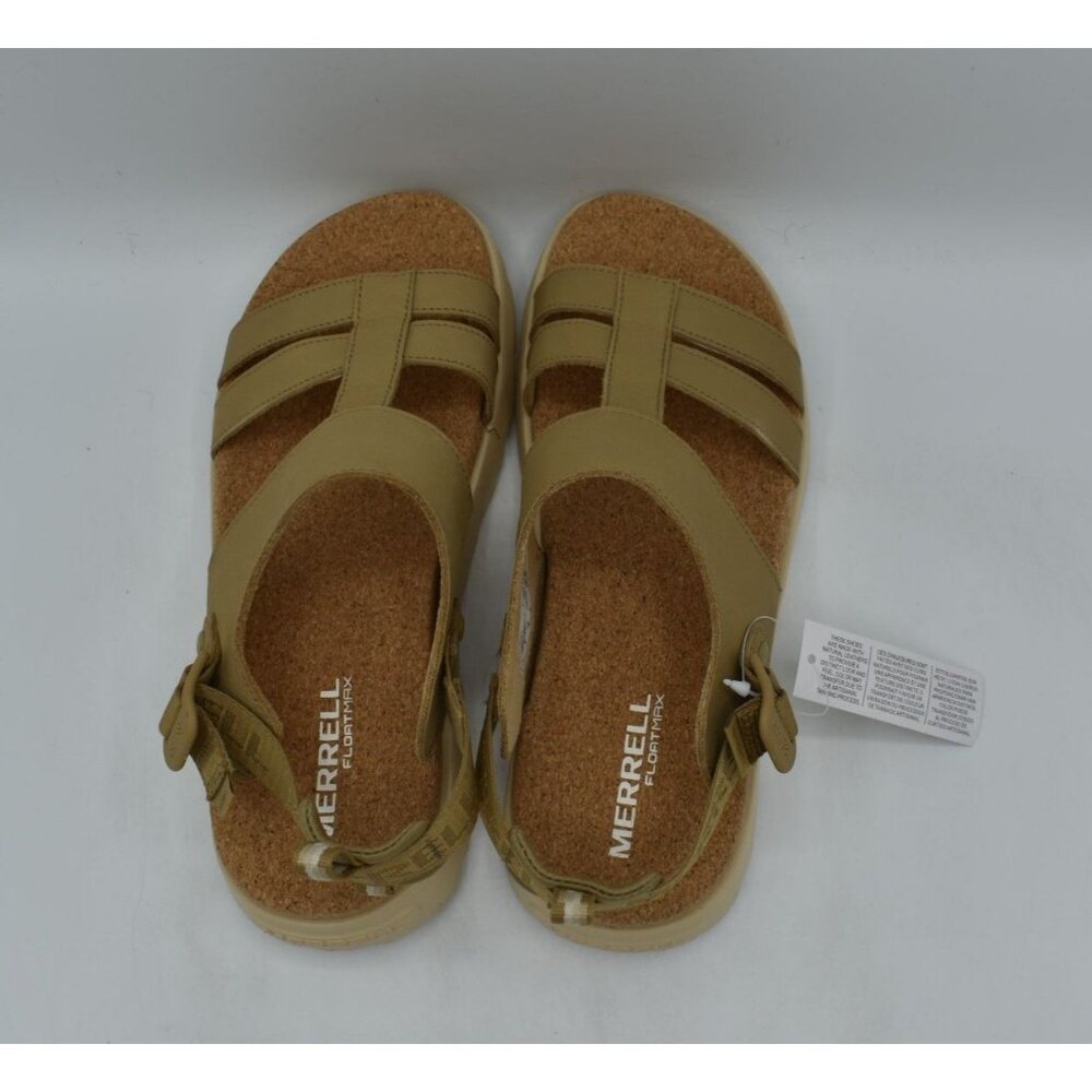 Merrell Fleur Backstrap Women Size 7 Beaver Brown New Leather Strappy Sandals - Picture 6 of 14